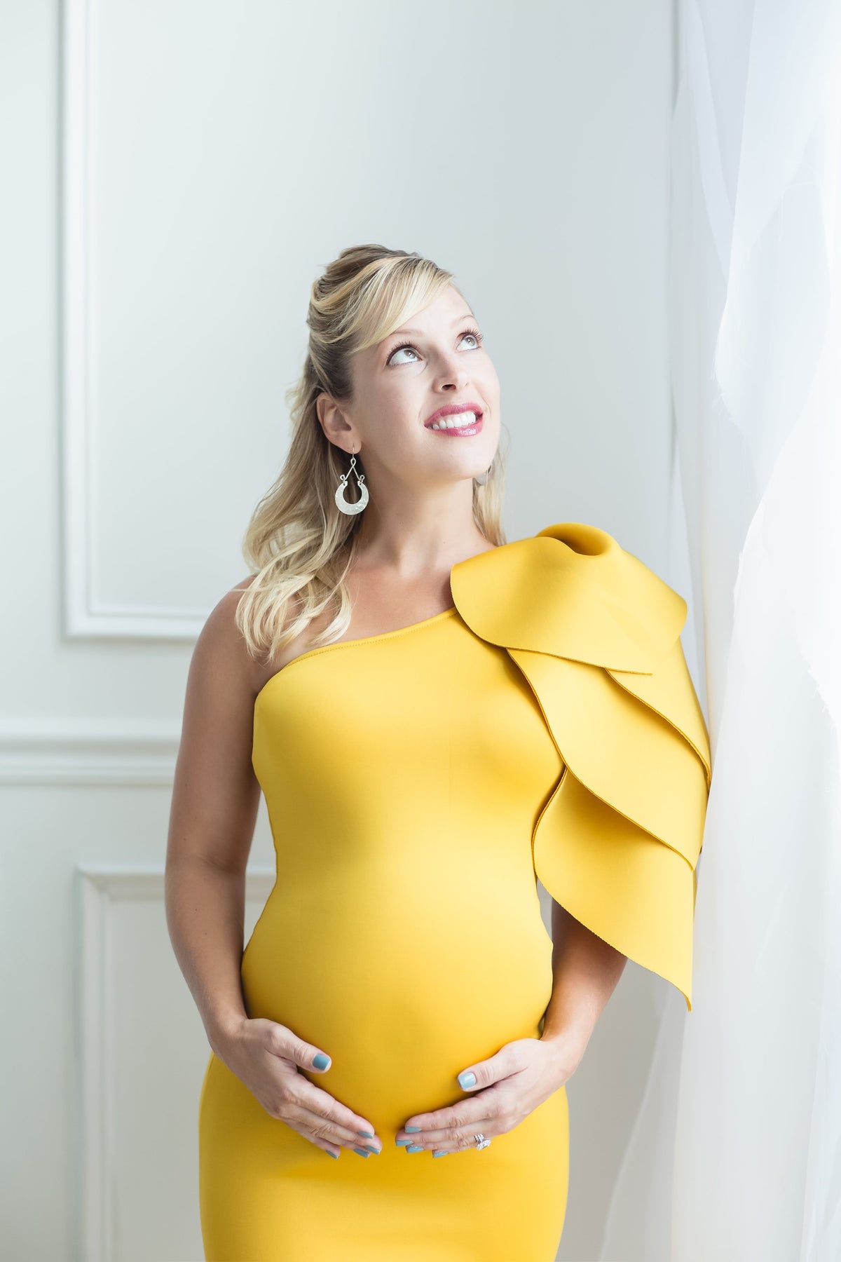 Yellow Maternity Dress for Photo Shoot and Baby Showers - Tulip Maternity Dress