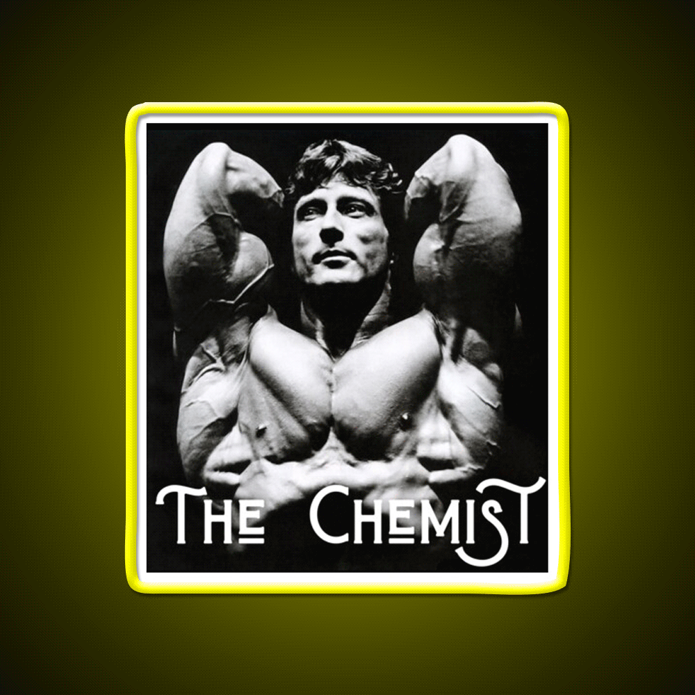 Frank Zane The Chemist Gym Fitness Led Neon Sign Rgb Color - Custom LED neon sign front view