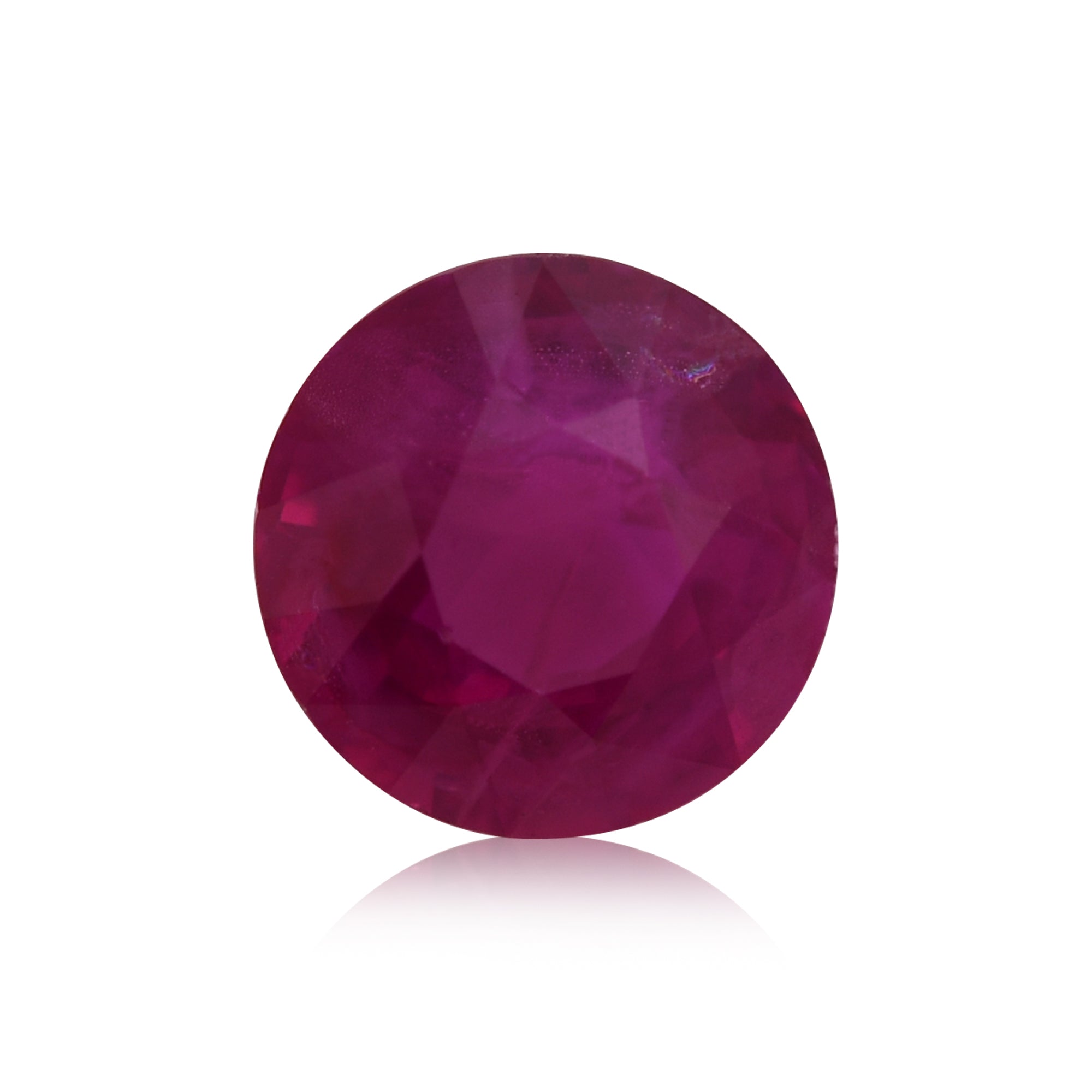 0,61 Karat roter burmesischer runder Rubin