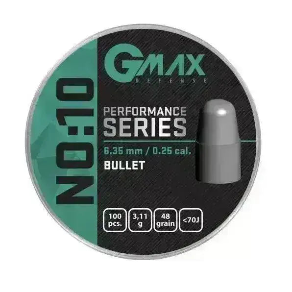 Gmax NO:10 Slugs til Luftvåpen 6.35mm - 48gr - 100stk - Game-On.no