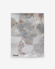 An image of a watercolor painting on wallpaper featuring the Presidio Grasscloth Solon wallpaper
