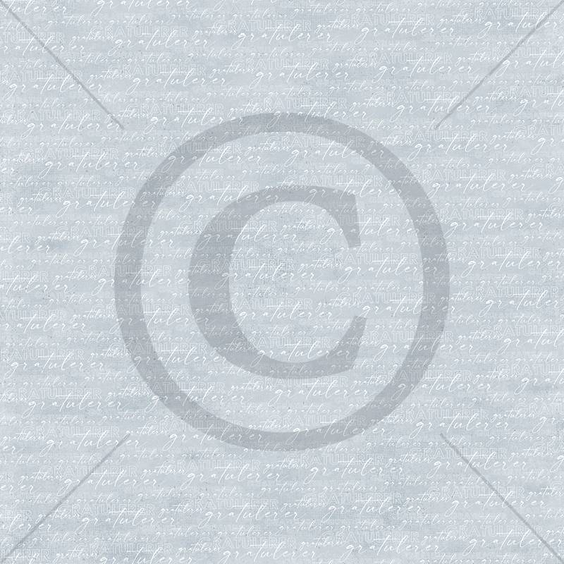 Papirdesign - Verdifull - Gratulerer, blå  - 12 x 12"