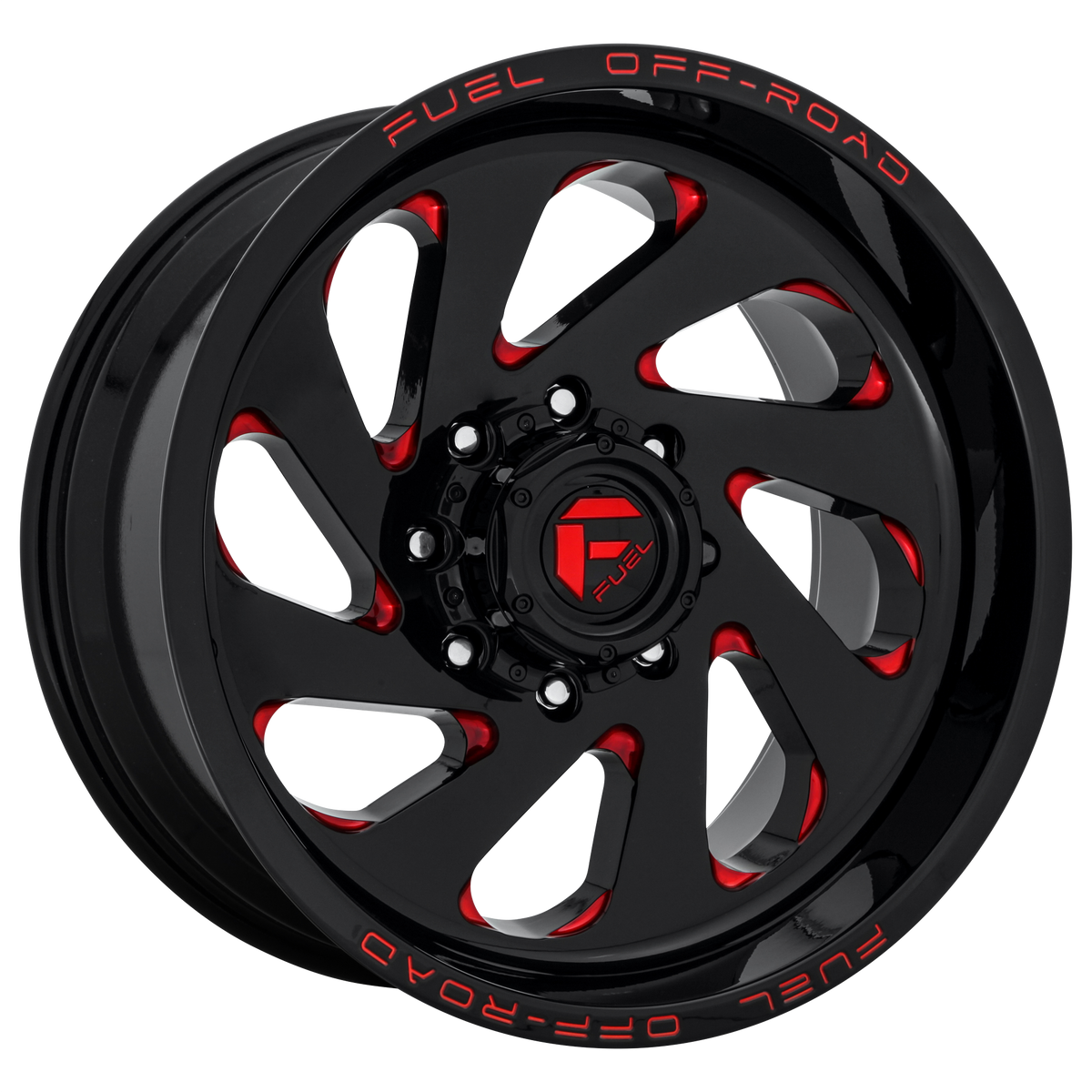 VORTEX 20x10 6x135.00 GLOSS BLACK RED TINTED CLEAR (-18 mm) - Tires and Engine Performance