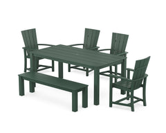 POLYWOOD® Quattro 6-Piece Parsons Dining Set with Bench