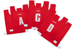 HART 6-a-Side Netball Bib Set Junior - Red - Modern Teaching Aids NZ