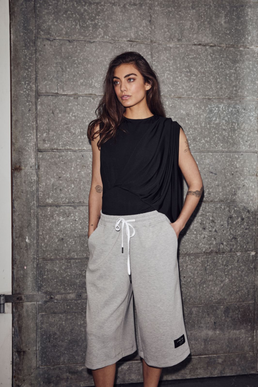 Haute L'Amitié - Maxi Sweat Bermuda HL10620 - Grey Melangé Shorts