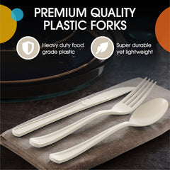 Ivory Cutlery Combo Set | 600 Forks 600 Spoons And 600 Knives - 7.5 in.