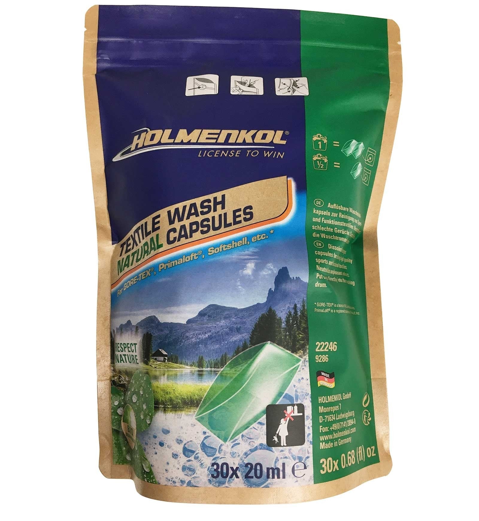 HOLMENKOL TEXTILE WASH NATURAL CAPSULES Skizubehör HOLMENKOL 000 - -