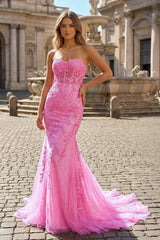 Mermaid Sweetheart Tulle Lace Prom Dress - KISSPROM PROM DRESSES