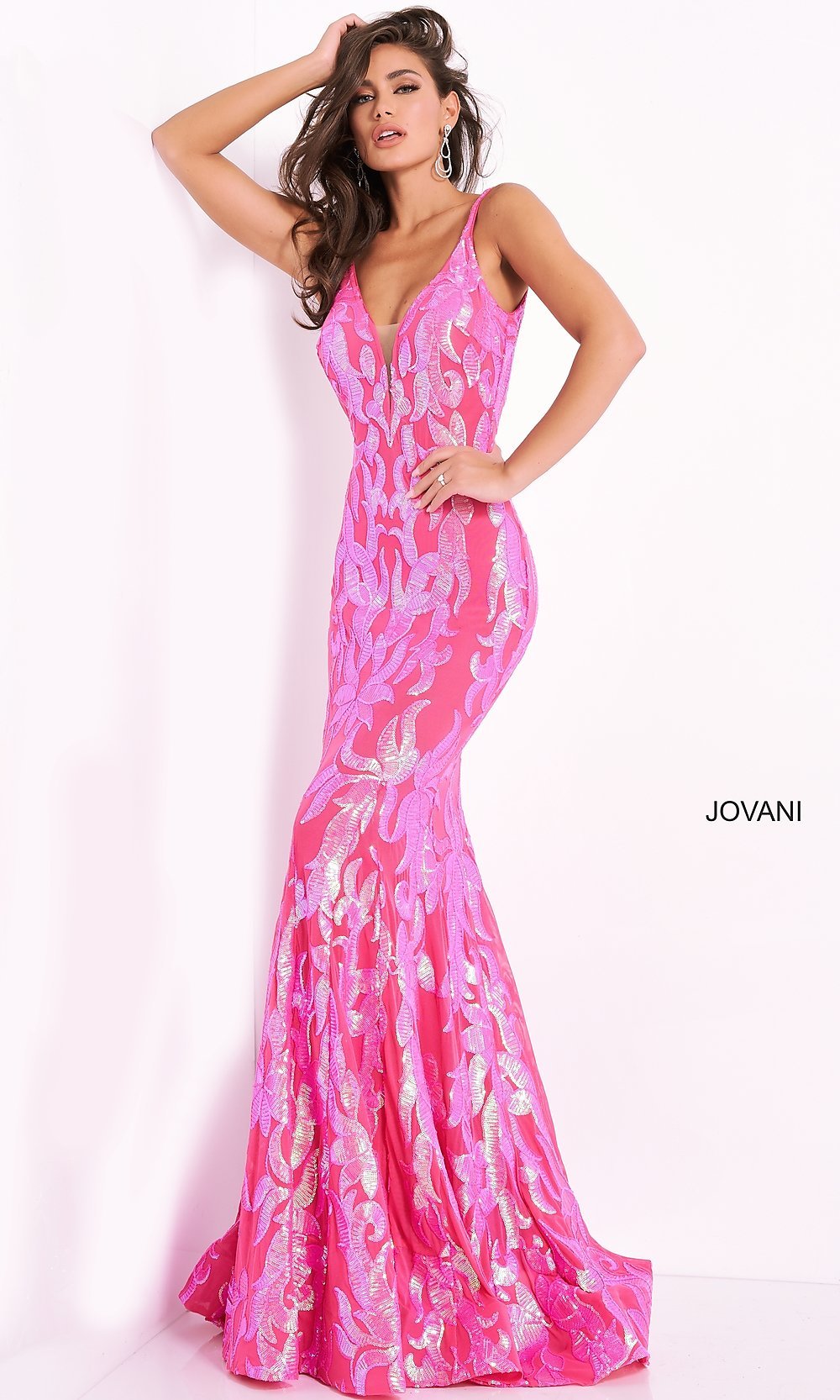 Jovani Long Sexy Sequin Mermaid Formal Prom Dress