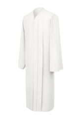 Matte White High School Graduation Gown - Graduation Cap and Gown