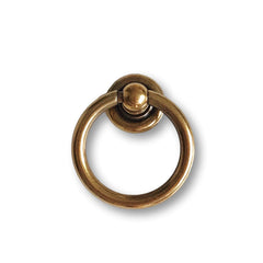 Plain Brass Ring Pulls Hardware Cabinet Pull Drawer Pull - Forge Hardware Studio