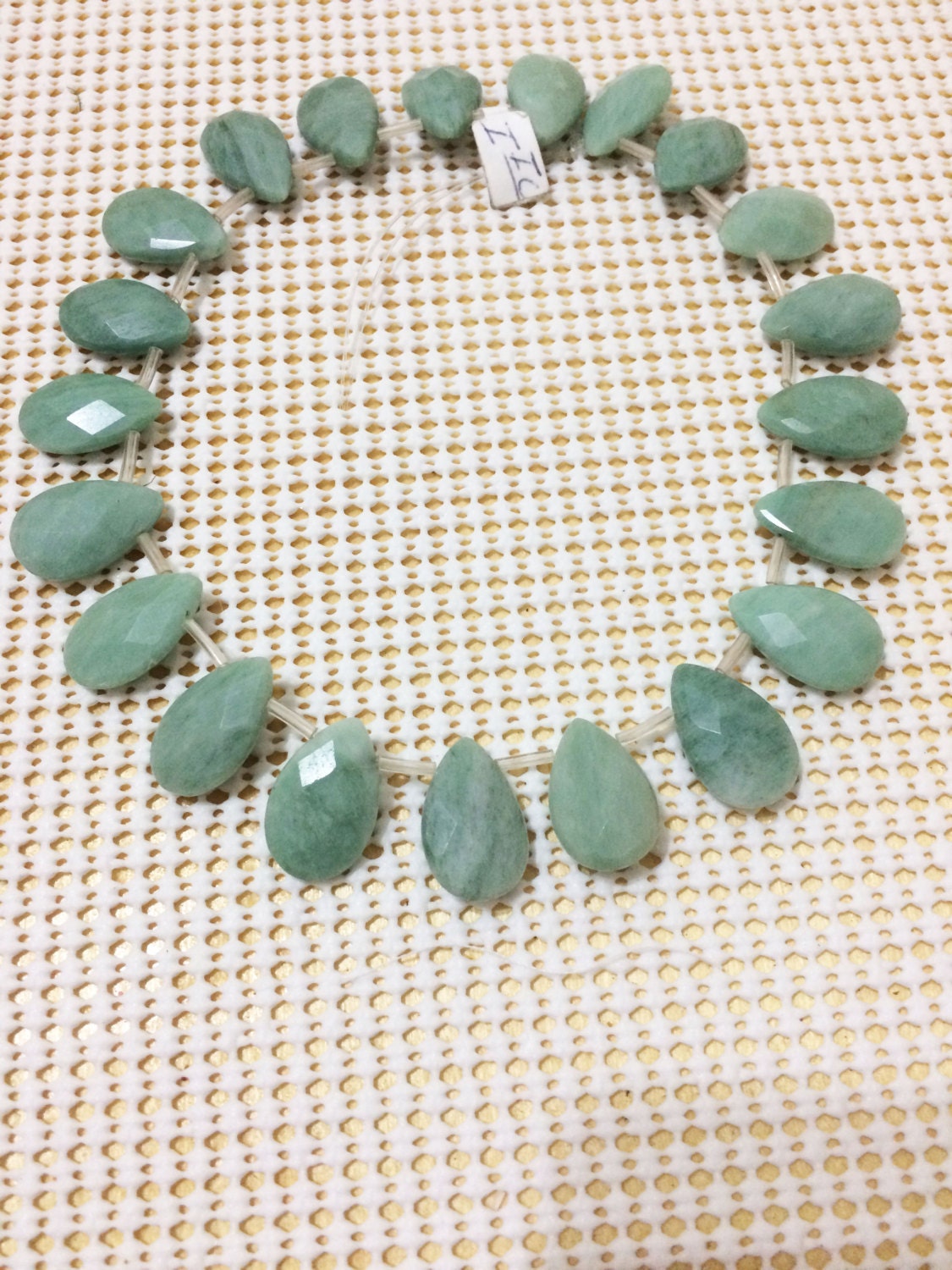 Amazonite Pear shape faceted , side drill 16x25 mm in All 21 pcs 16 inch Ful lstrand bead 100% Natural,
