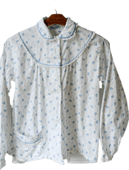 50’s Blue Floral Print Cotton Pajamas by Barbara Lee Jr.