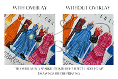 ASIA & AUSTRALIA Premade Lineup Eras Of Fashion Inspired Outfits Art Print