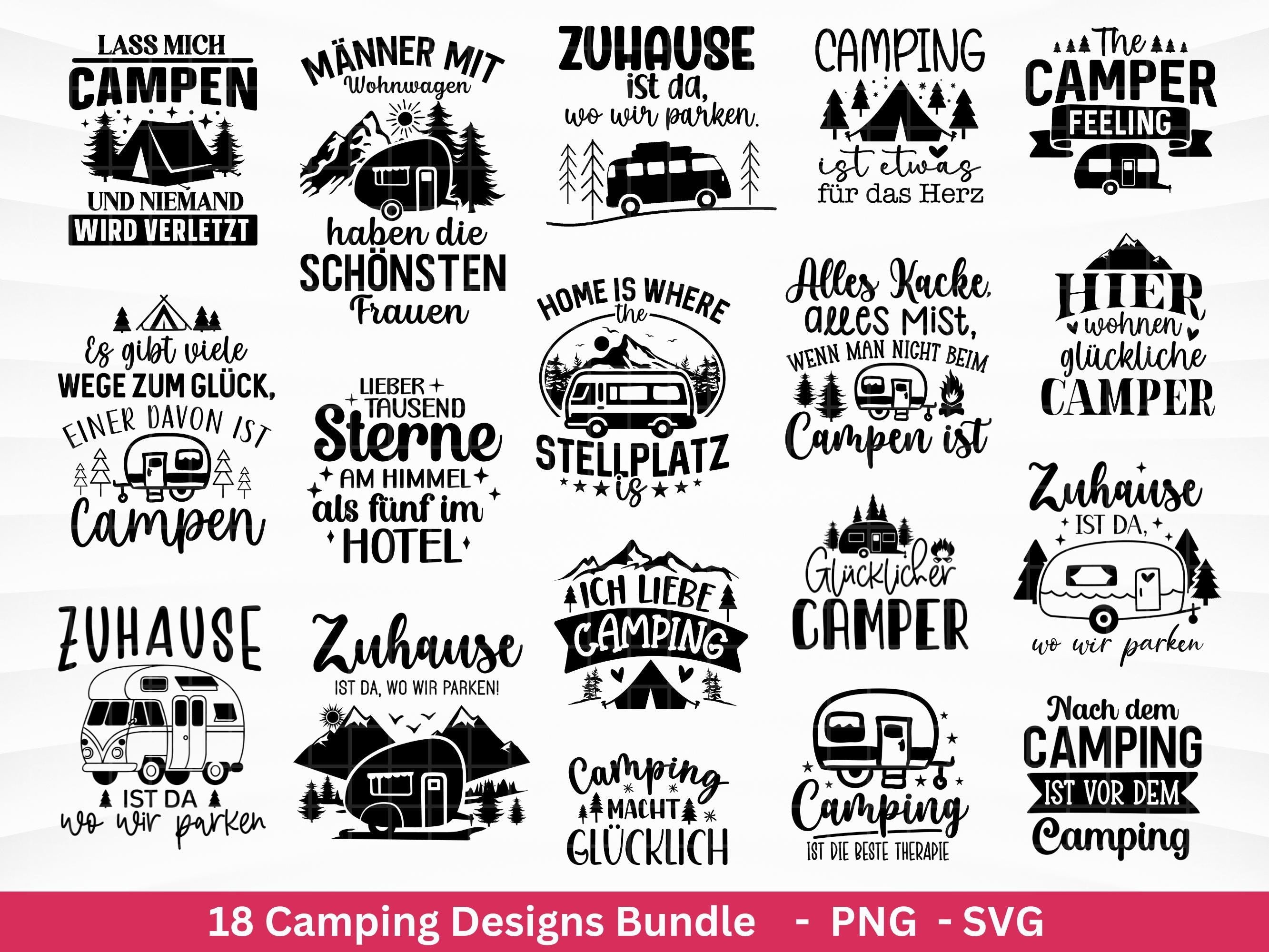 Plotterdatei Camping Wohnwagen Svg , Plotterdatei Camper, Camping Sprüche, Camping Sprüche Schriftzüge - Camper Svg - Camper Geschenk