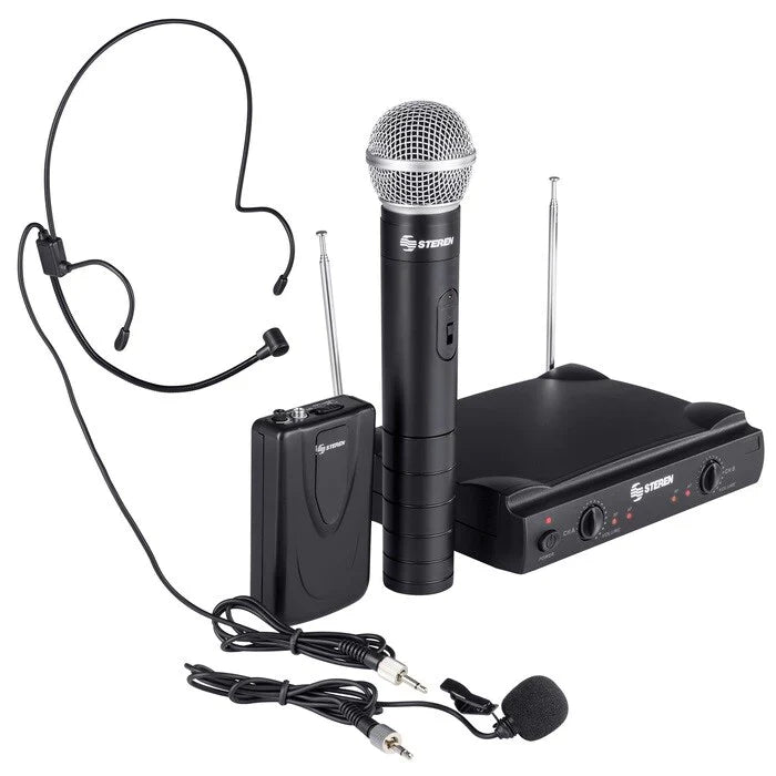 Sistema de dos Micrófonos Inalámbricos Steren WR-057