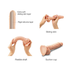 Sliding Skin Dildo Réaliste Couleur Vanille