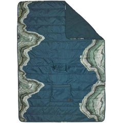 Therm-A-Rest Honcho Poncho (Topo Wave Print) corner flat