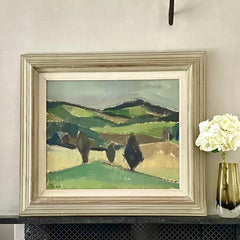 Swedish Mid Century Oil Painting by Allen Erwö 1954