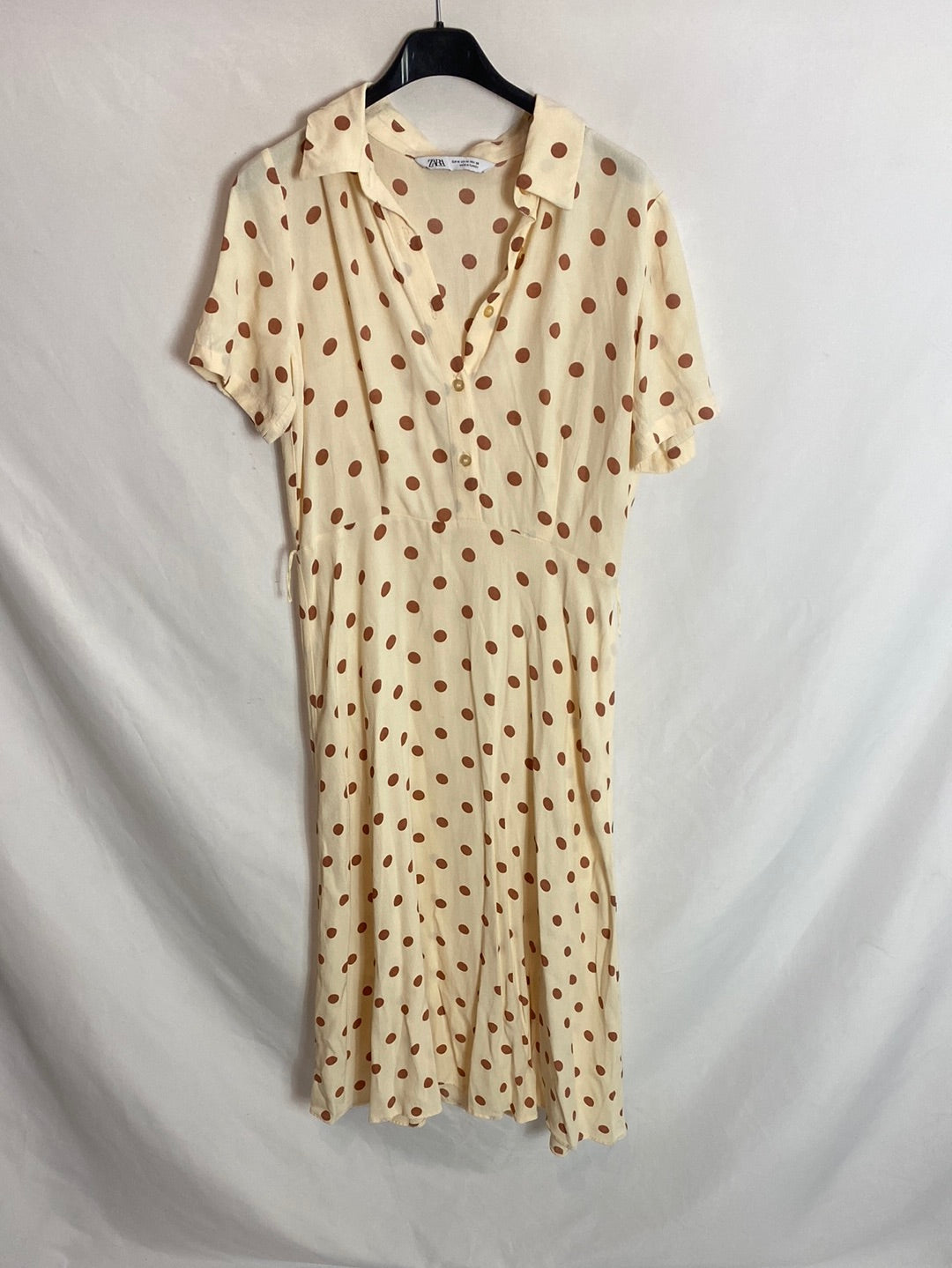 ZARA. TM midi polka dot dress
