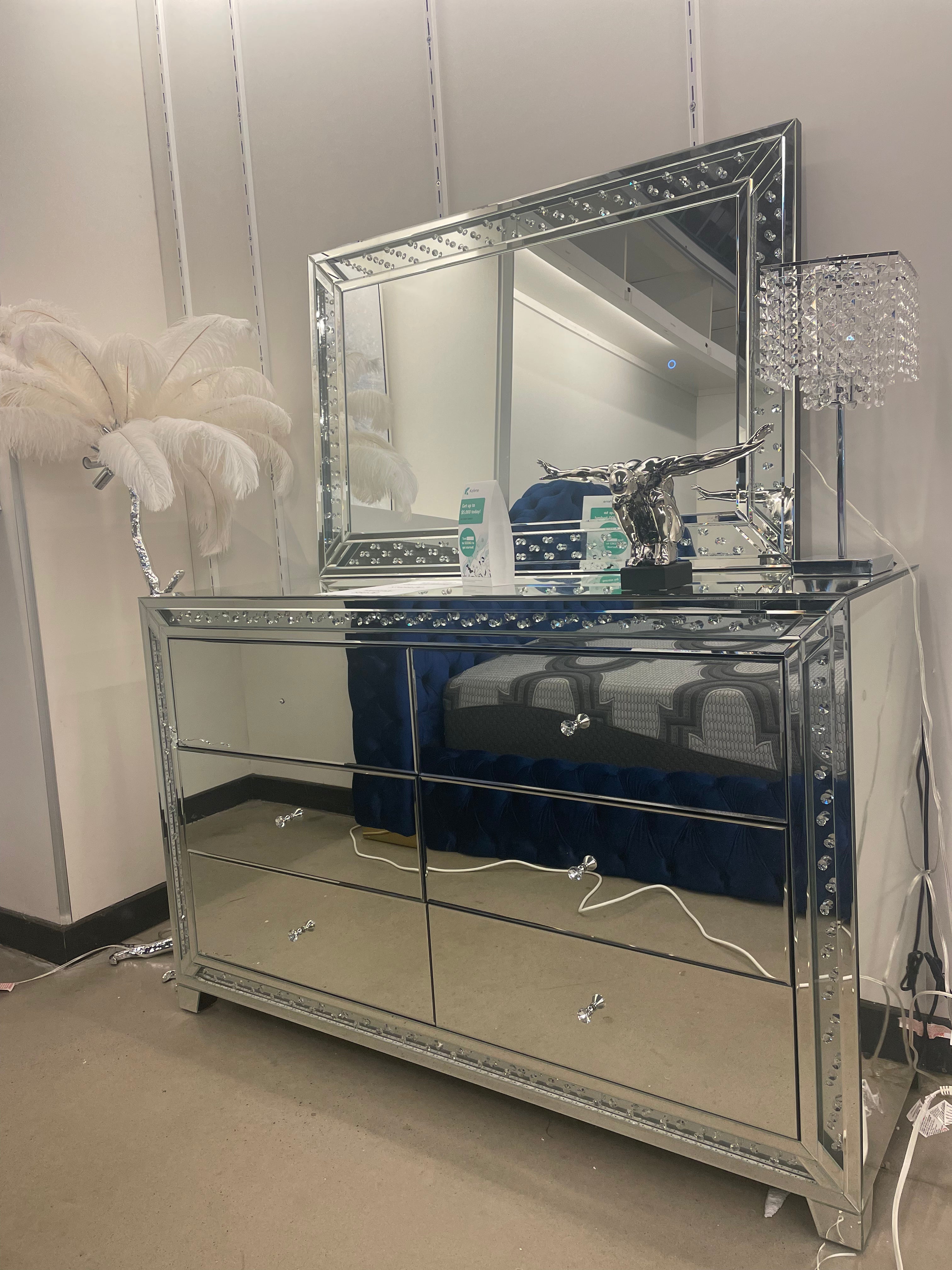 Mirror Glass Dresser - Furniture World