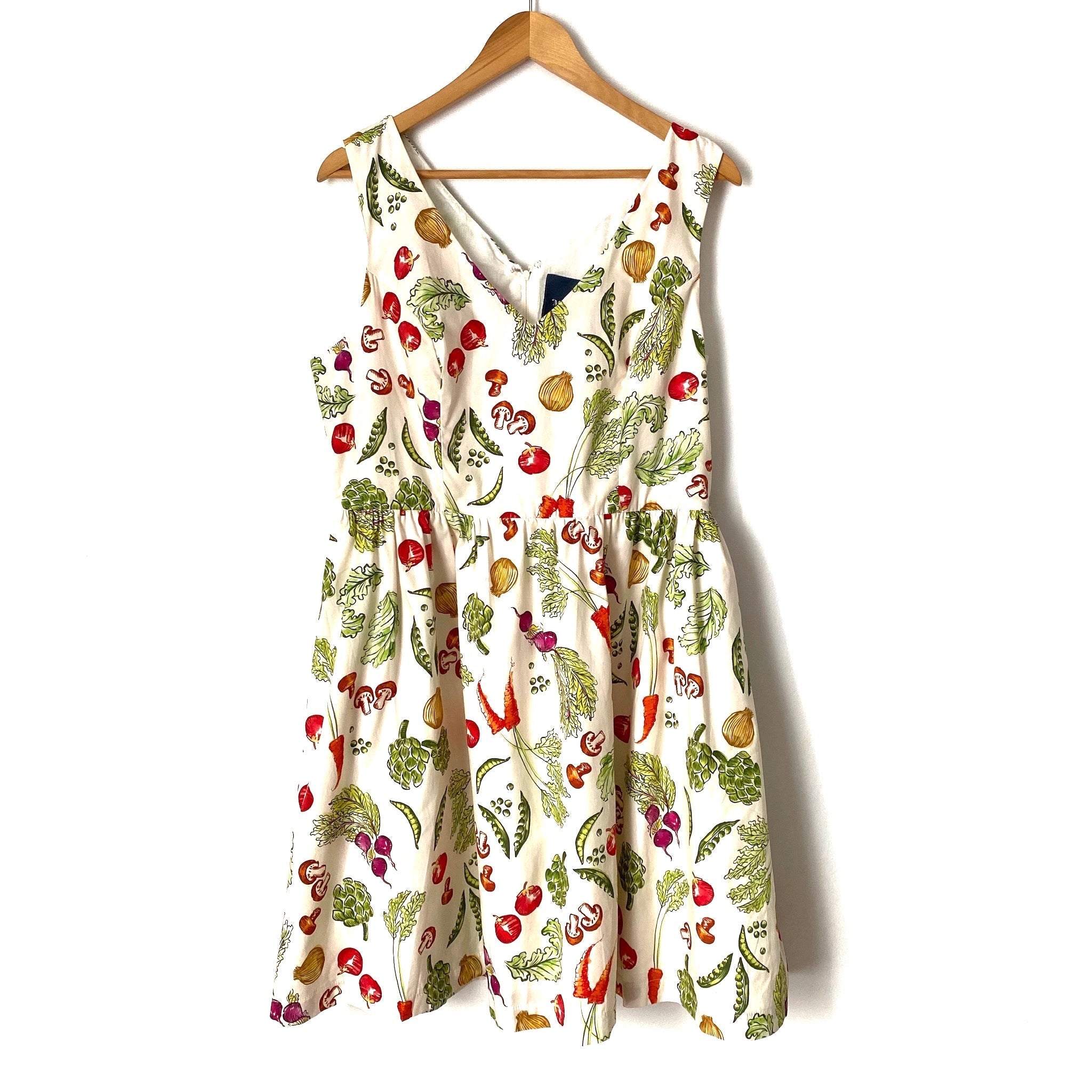 ModCloth Vegetable Print A-Line Dress- Size XL