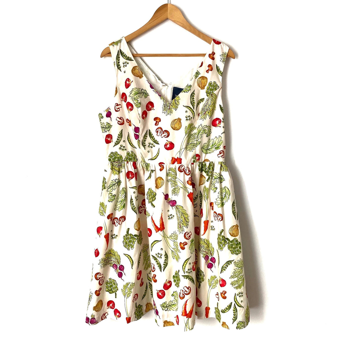 ModCloth Vegetable Print A-Line Dress- Size XL