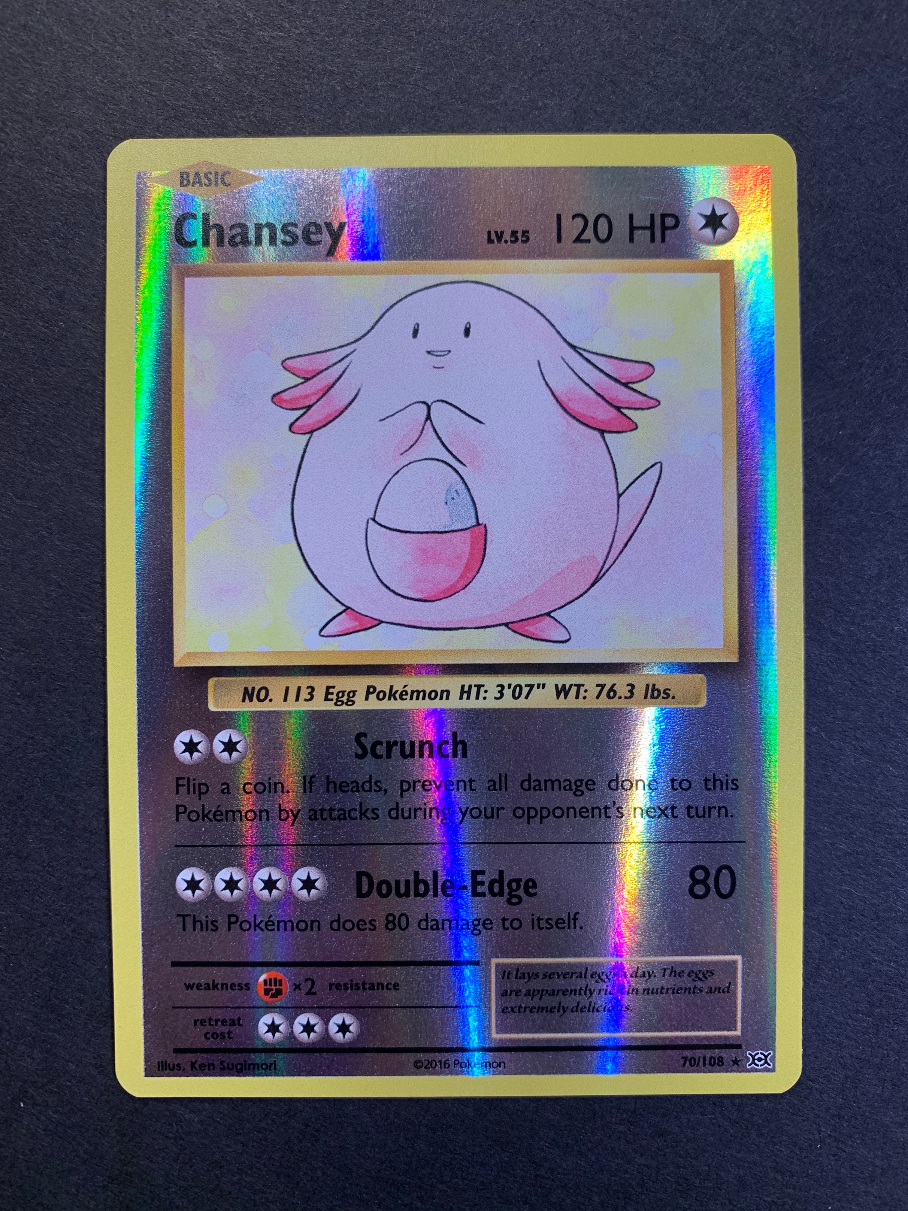 Chansey - 70/108 Reverse Holo Rare - XY Evolutions Set