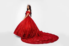 red  royalty sweet sixteen  dress