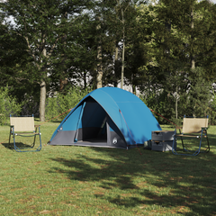 Camping Telt med tak med lagring Blå 320 x 275 x 190 cm taft