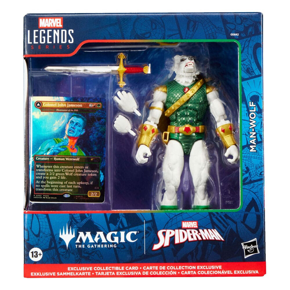 Marvel Spider-Man Magic The Gathering Man-Wolf figure 15cm