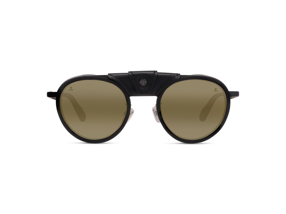 Vuarnet Glacier 01 Men Black Round Sunglasses