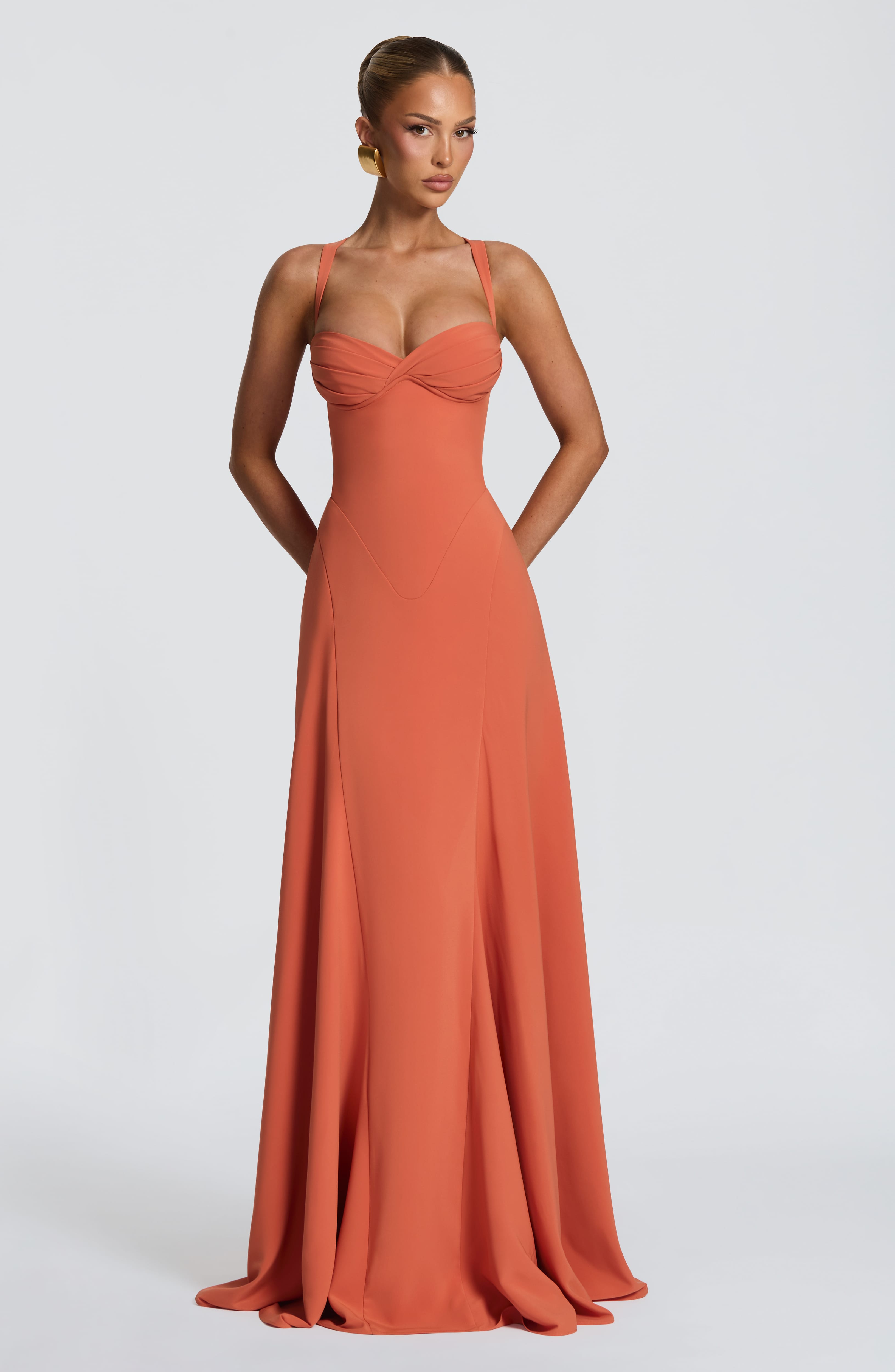 Irie Maxi Dress - Burnt Orange Dress XS Babyboo Fashion Premium Exclusive Design