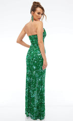 Jasz Couture 7660 - Fitted Bodice V-Neck Dress Prom Dresses