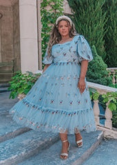 Garden Fairy Dress Dresses - JessaKae - Garden Fairy Dress - Fairy Blue / Midi / XXS