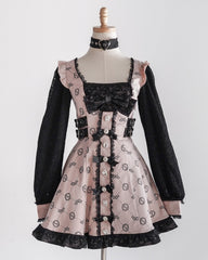 Cute n' Chaotic dress & choker necklace set [Jirai Kei] pink/black