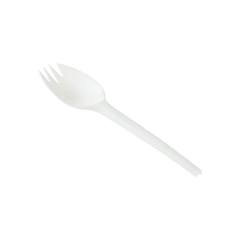WRAPPED MED-HEAVY WHITE SPORKS - KE-U3205W - 750pc