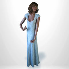 Women's John Kloss Night Gown 70s Cira Vintage Sheer Stretch Lace Medium VFG Lingerie