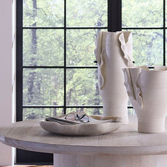 Frill natural Marble Bowl, White