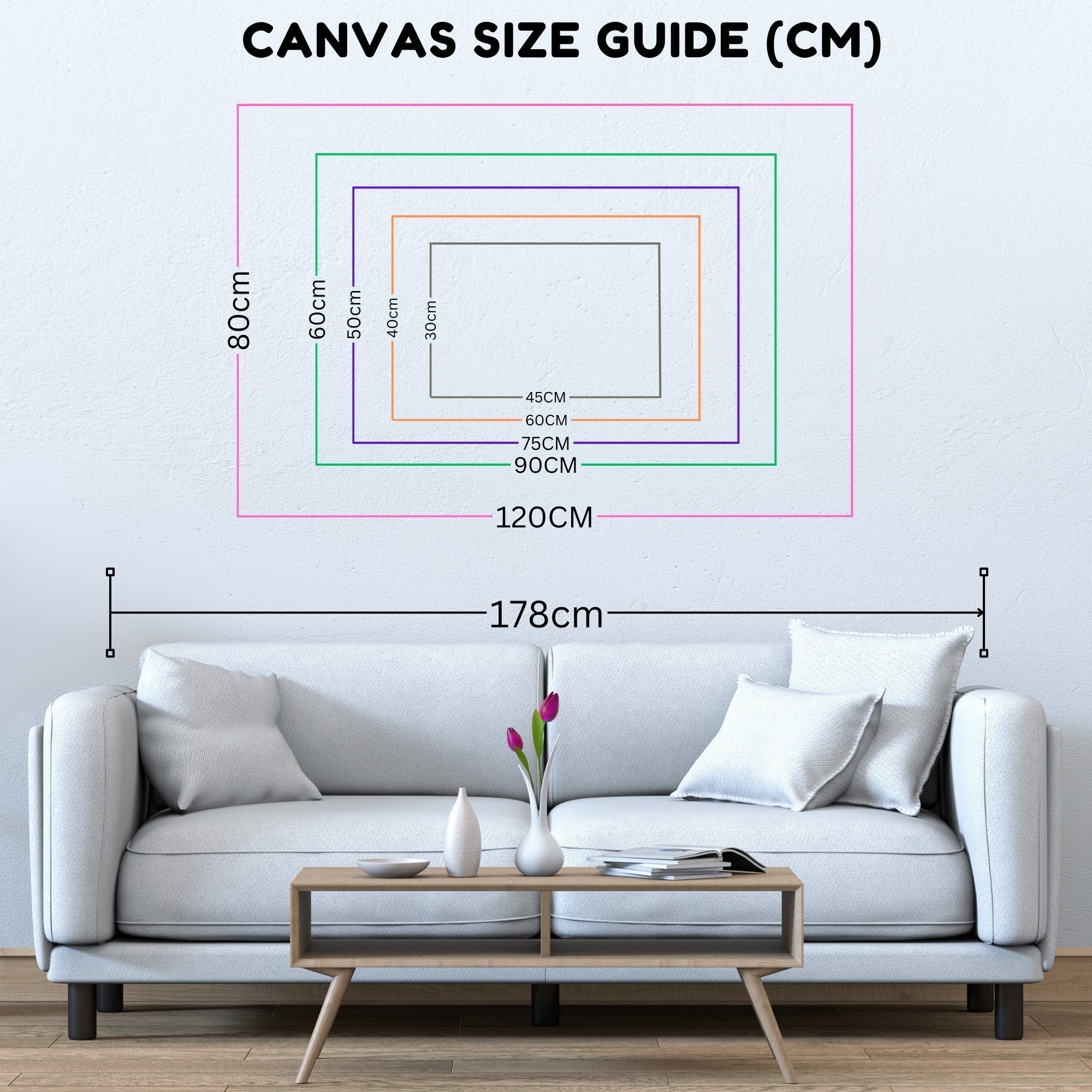 Large Abstract Landscape Framed Canvas Print - Modern Home Decor - YesArtYes