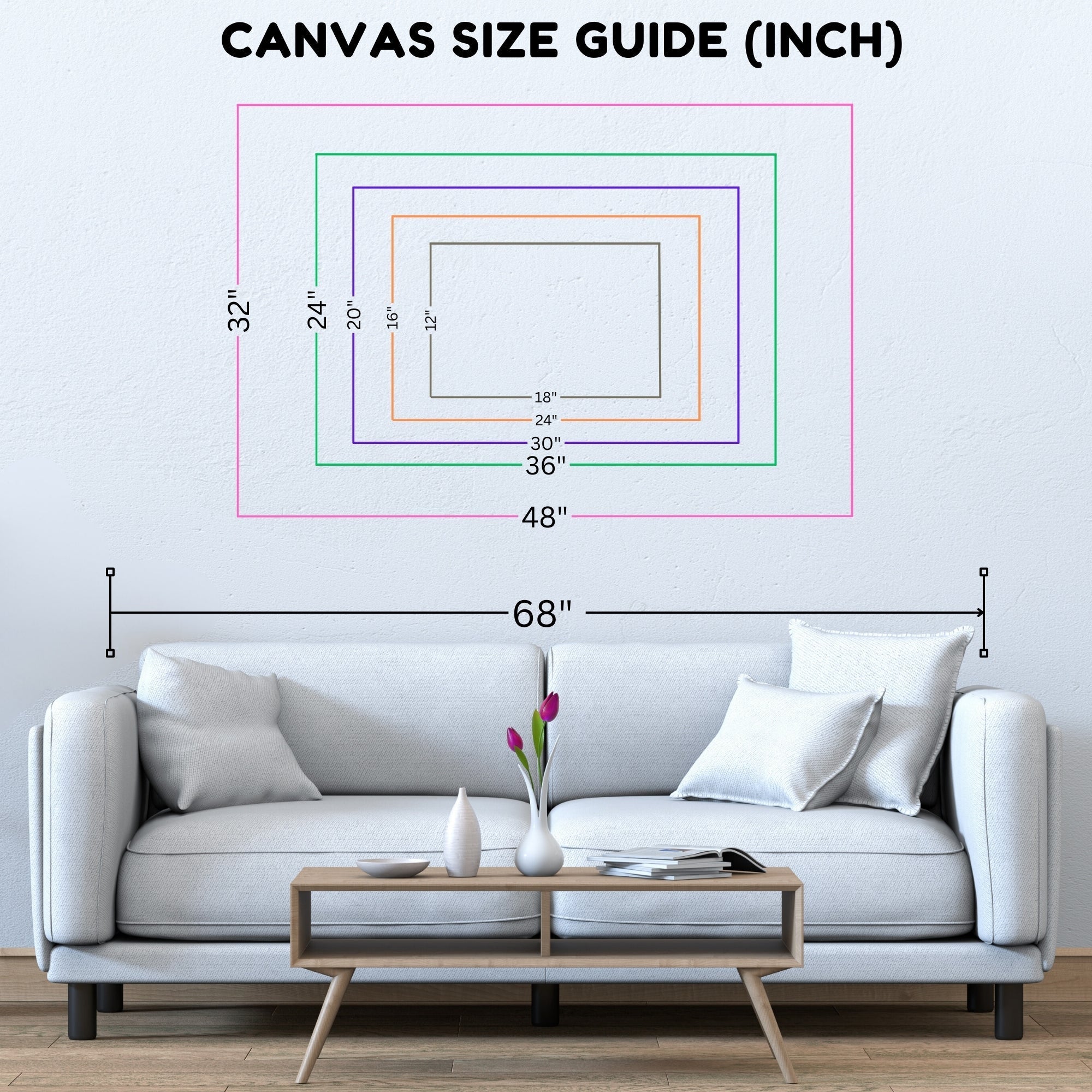 Large Abstract Landscape Framed Canvas Print - Modern Home Decor - YesArtYes