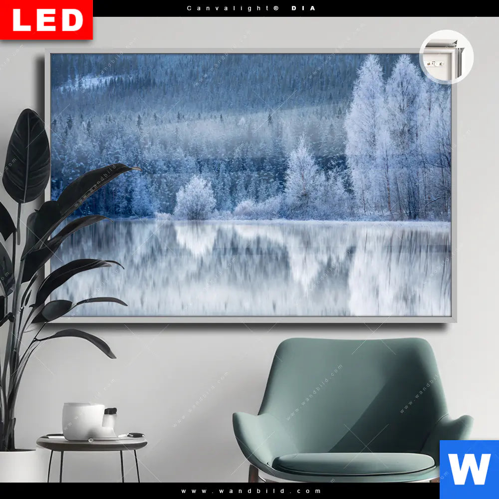 Leuchtbild Dia Frostiger Wald Querformat Produktvorschau