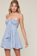 Edina Light Blue Strapless Mini Dress from our skater dresses collection.
