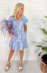 Lillian Star Spangled Blue Mini Dress Mary Square