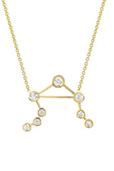LOGAN HOLLOWELL-Libra Constellation Necklace-YELLOW GOLD