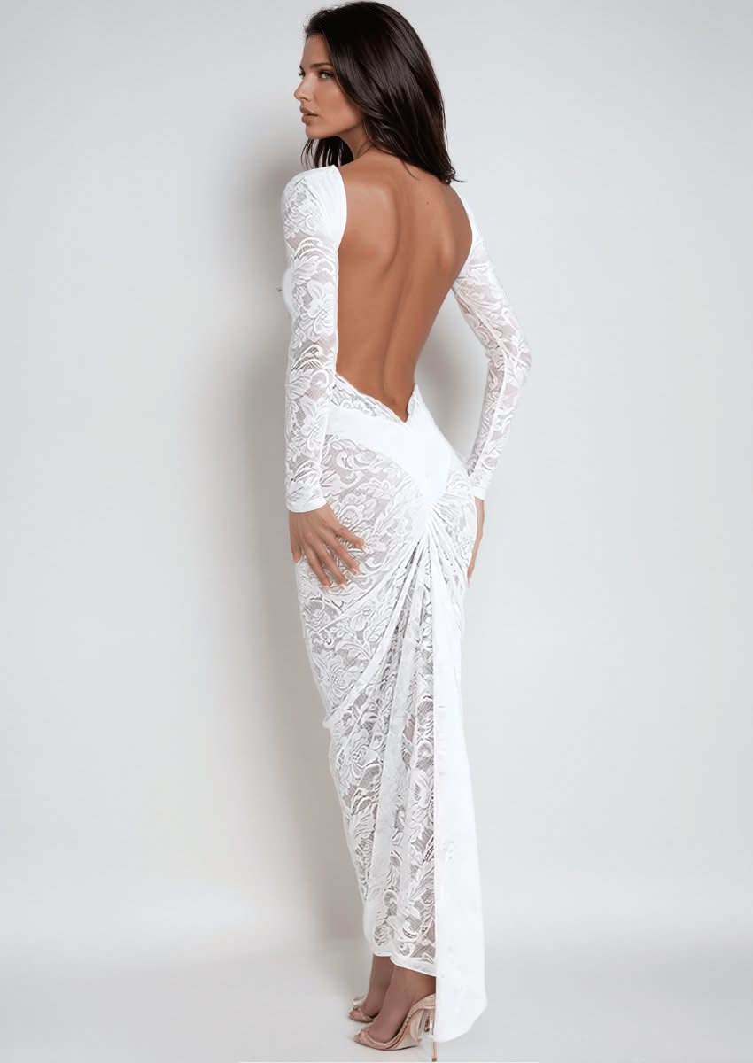 Long Sleeve Lace Maxi Dress