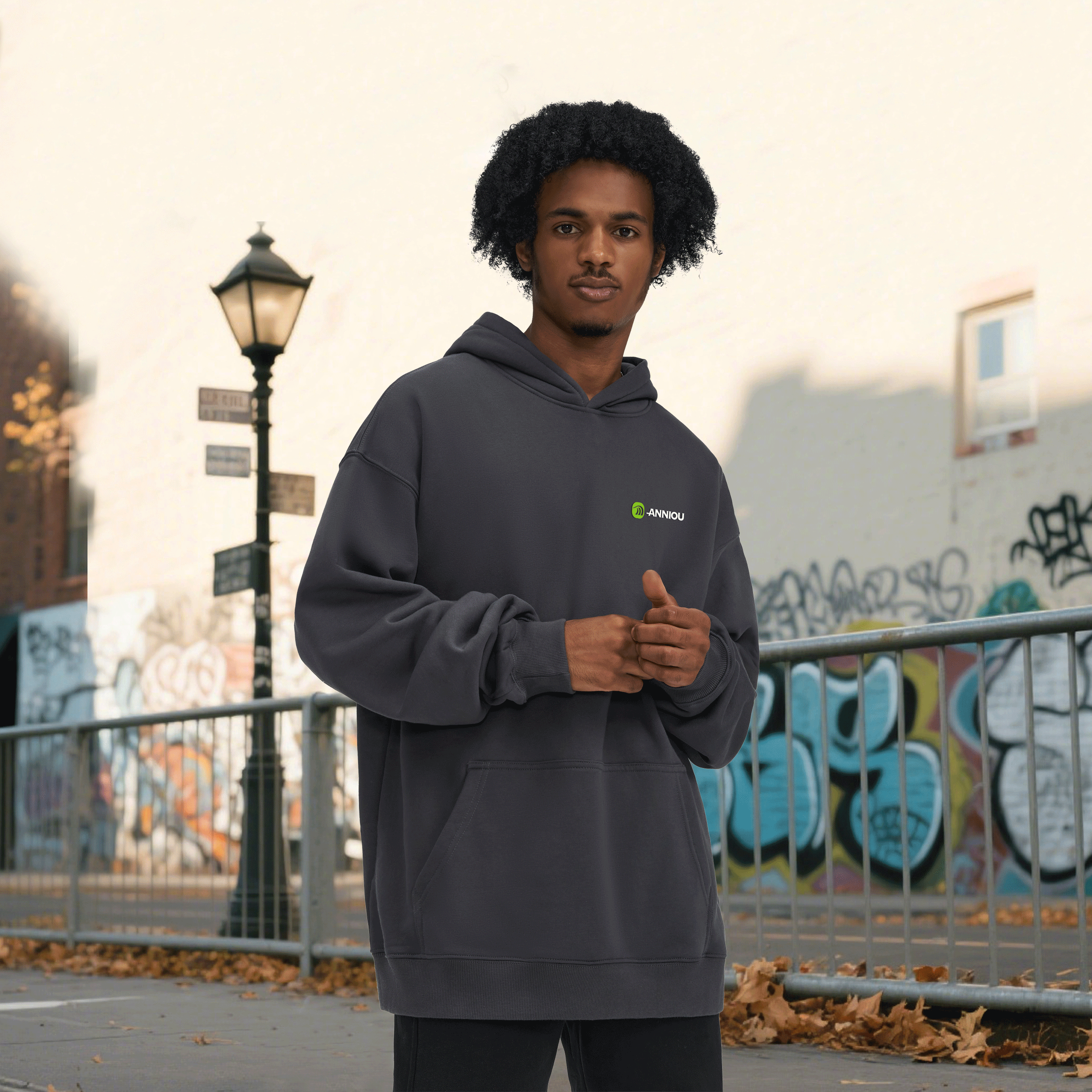loose fit heavyweight fleece hoodie