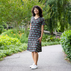 Luna Moth A-Line Dress with Pockets