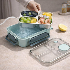 Esskraft Lunchbox mit Edelstahlfächern